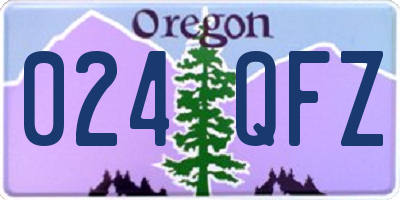 OR license plate 024QFZ