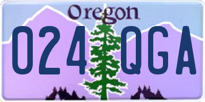 OR license plate 024QGA