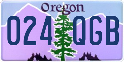 OR license plate 024QGB