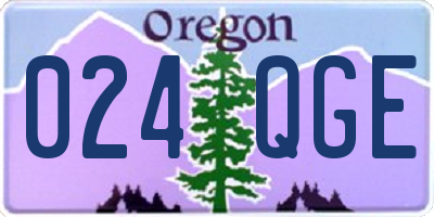 OR license plate 024QGE