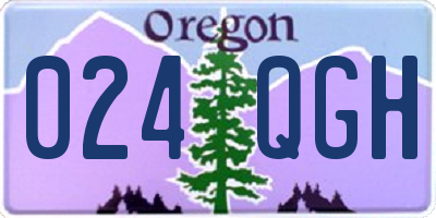 OR license plate 024QGH