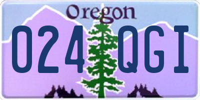 OR license plate 024QGI