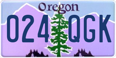 OR license plate 024QGK