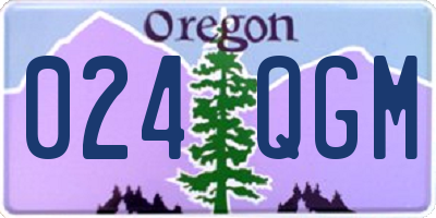 OR license plate 024QGM