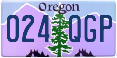 OR license plate 024QGP