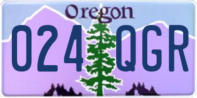 OR license plate 024QGR