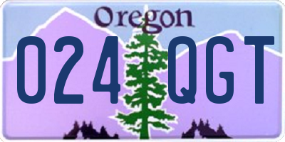OR license plate 024QGT