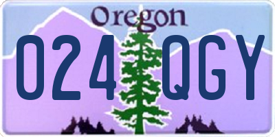 OR license plate 024QGY