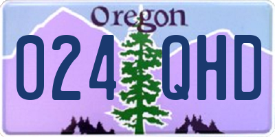 OR license plate 024QHD