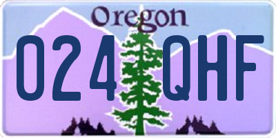 OR license plate 024QHF