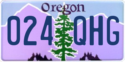 OR license plate 024QHG