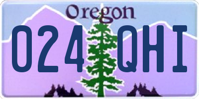 OR license plate 024QHI