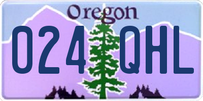 OR license plate 024QHL