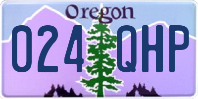 OR license plate 024QHP