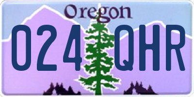 OR license plate 024QHR