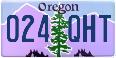 OR license plate 024QHT