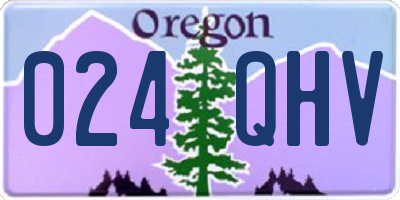 OR license plate 024QHV