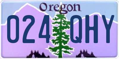 OR license plate 024QHY