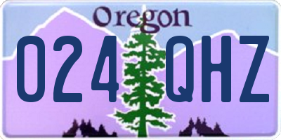 OR license plate 024QHZ
