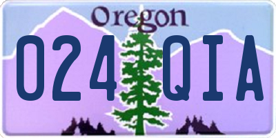 OR license plate 024QIA