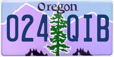 OR license plate 024QIB