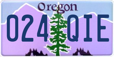 OR license plate 024QIE