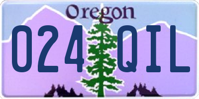 OR license plate 024QIL