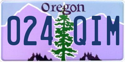 OR license plate 024QIM