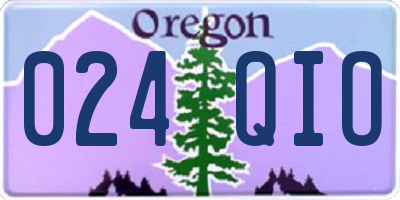 OR license plate 024QIO
