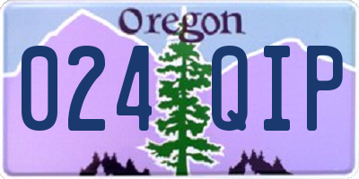 OR license plate 024QIP