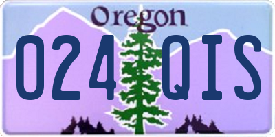 OR license plate 024QIS