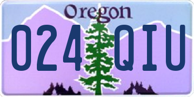 OR license plate 024QIU