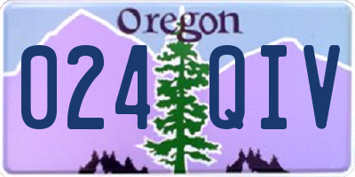 OR license plate 024QIV