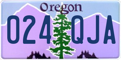 OR license plate 024QJA