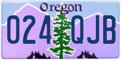 OR license plate 024QJB