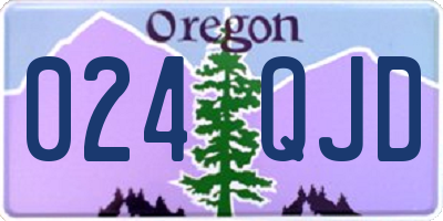 OR license plate 024QJD