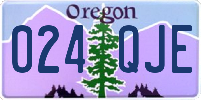 OR license plate 024QJE