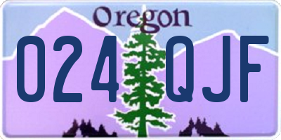 OR license plate 024QJF