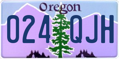 OR license plate 024QJH