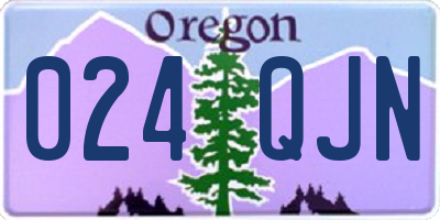 OR license plate 024QJN