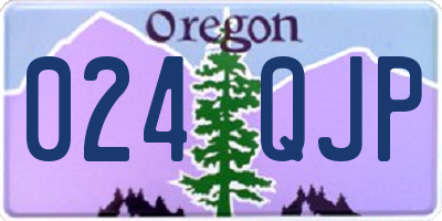OR license plate 024QJP