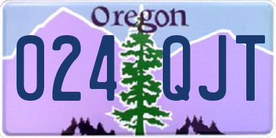 OR license plate 024QJT