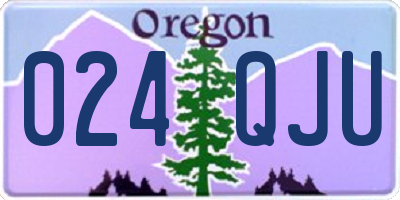 OR license plate 024QJU