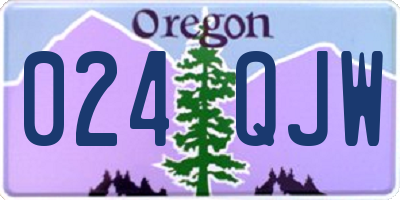 OR license plate 024QJW