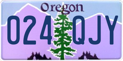OR license plate 024QJY