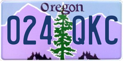 OR license plate 024QKC