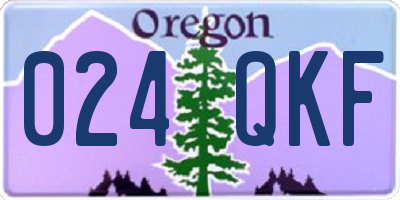 OR license plate 024QKF