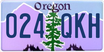 OR license plate 024QKH