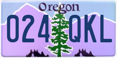 OR license plate 024QKL