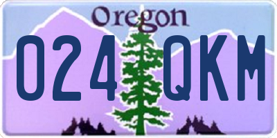 OR license plate 024QKM